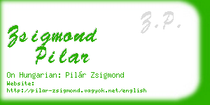zsigmond pilar business card